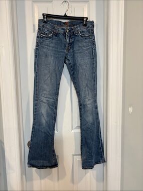 7 For All Mankind Medium Blue Flare Jeans